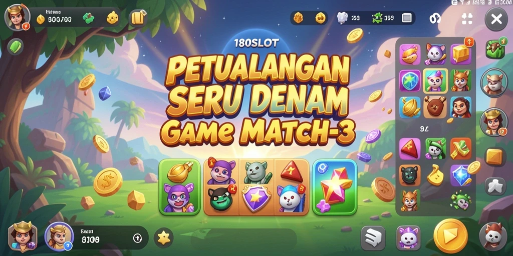 Tampilan gameplay seru di <strong>180SLOT</strong> saat mencocokkan simbol.