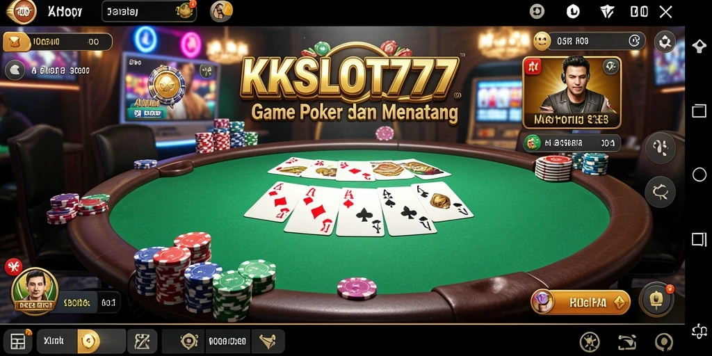 Screenshot utama KKSLOT777 menampilkan gameplay seru Poker.