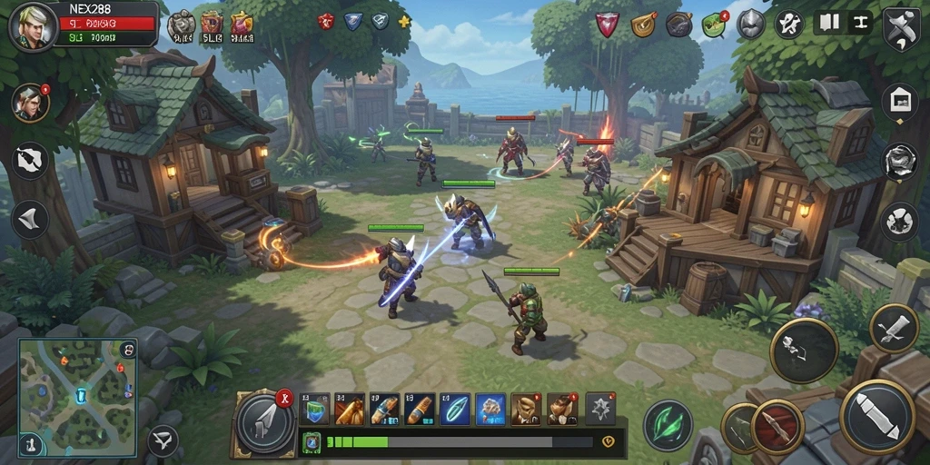 Tampilan menarik dari gameplay SLG di NEX288.