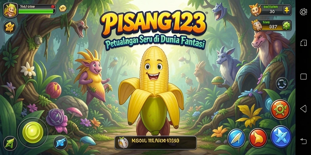 Tampilan seru gameplay PISANG123 saat petualangan berlangsung.