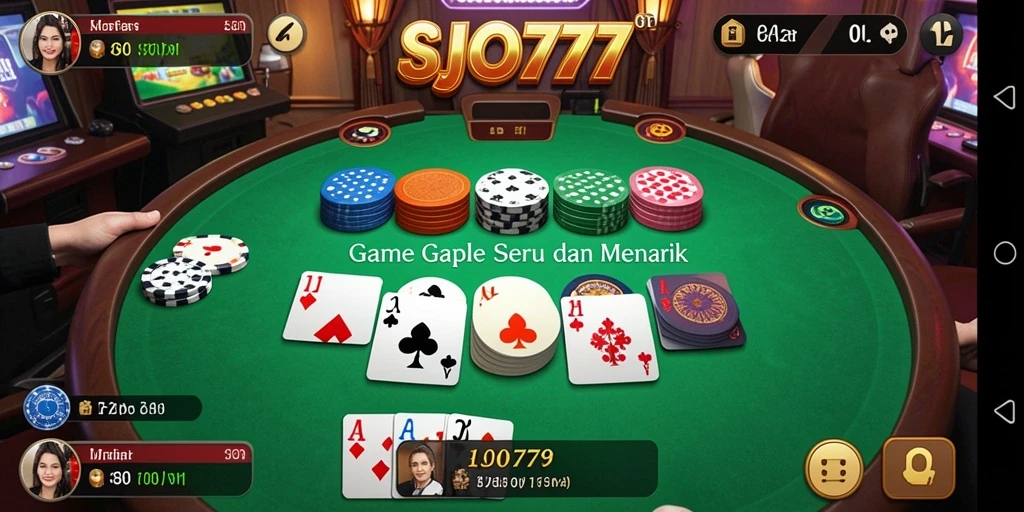 Tampilan screenshot SJO777 yang menunjukkan aksi permainan Gaple.