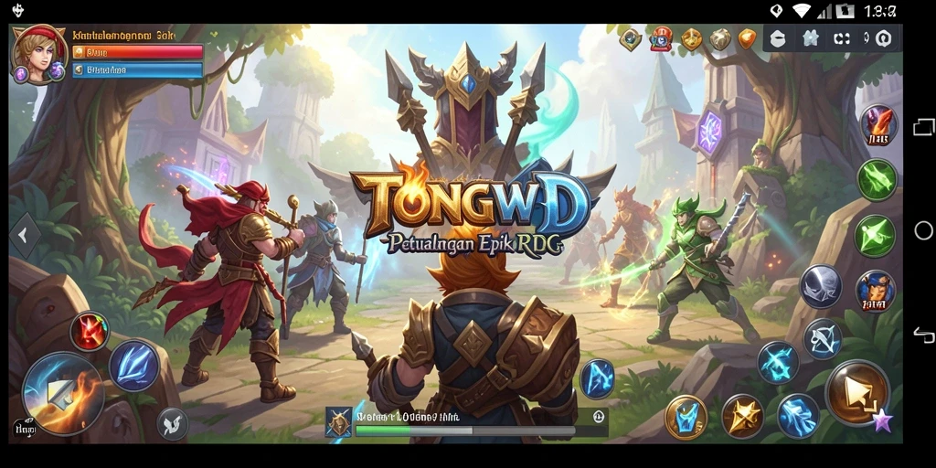 Tampilan gameplay TONGWD dengan petualangan RPG yang seru.